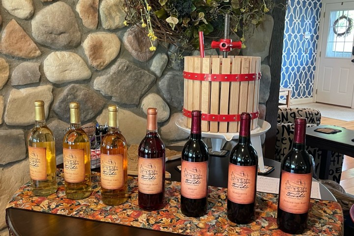 a bottle of wine on a table