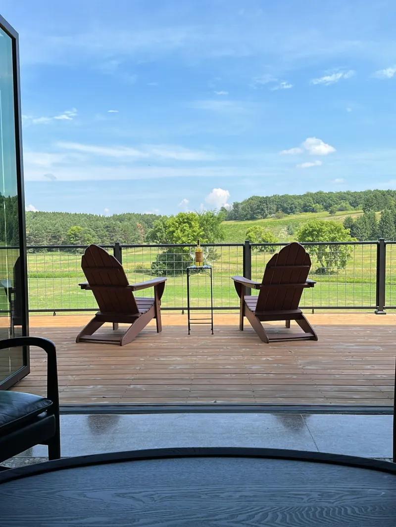 a view of a park bench