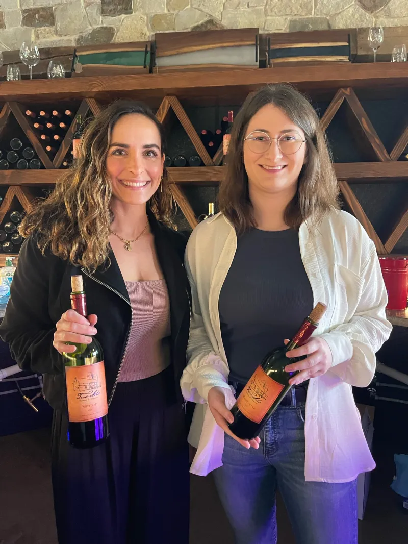 a couple of people posing for the camera